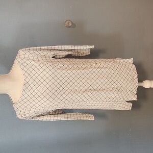 JJill Ponte window pane plaid midi winter dress Preppy Contemporary